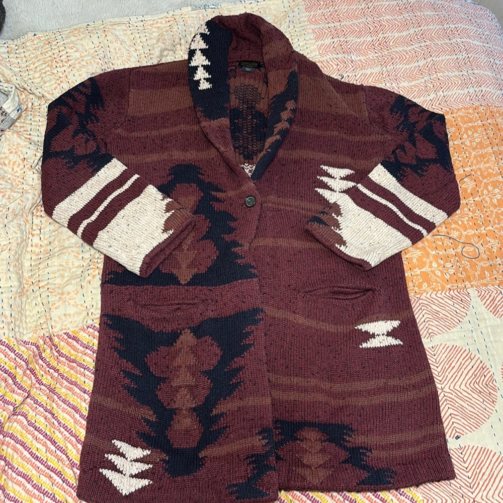 Pendleton sweater coat Anthropologie